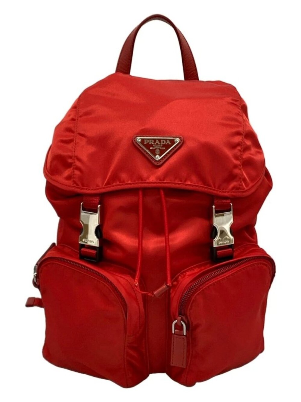 PRADA - BZ0024 Red Nylon Backpack